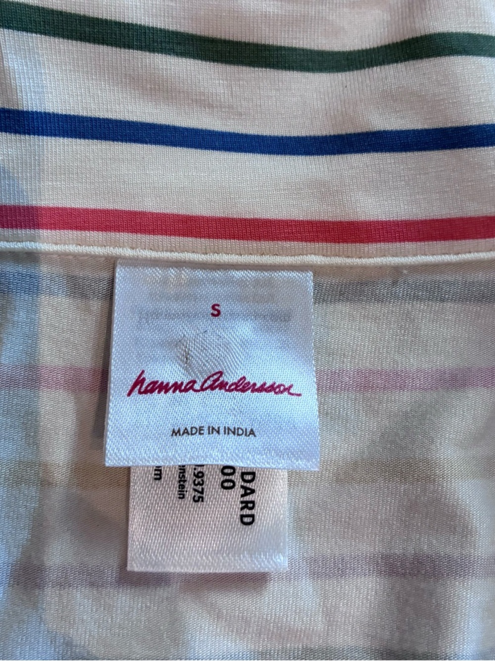Hanna Andersson Women's‎ Small Pajama Top Short Sleeve HannaSoft™ Stripe - Picture 4 of 7